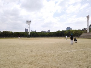 この日は大阪城公園練習！