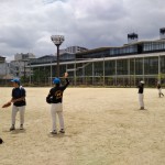 蒲生野球場で練習。