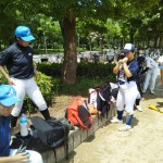大阪城公園で練習でした。