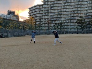 男子野球部でがんばっていた