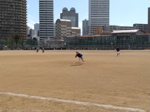 下福島運動場で練習。