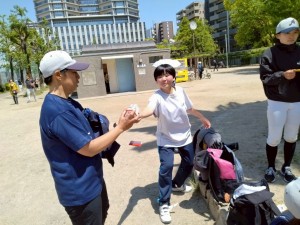 入部決定の新人ちゃん。