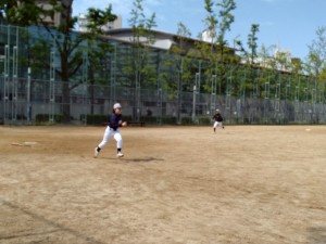 後はノックとかバッティング。