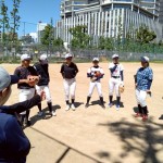 この日は灼熱の下福島運動場！
