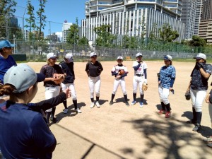この日は灼熱の下福島運動場！