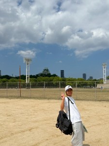 まだ練習前で余裕あるとき笑