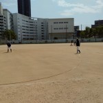 この日は灼熱の浦江で練習。