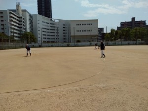 この日は灼熱の浦江で練習。