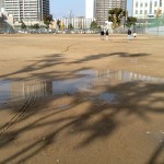 グラウンドぐちょぐちょやん。