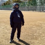 歯が折れてるのでマスク着用。