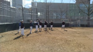 寒すぎて練習も凍える。