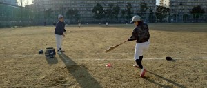 バッティングです。