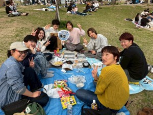 まずはお花見です！