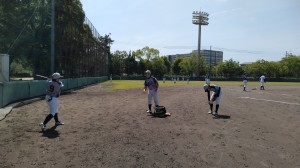 この日は橘公園野球場で