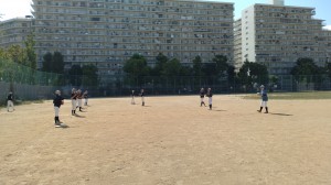 この日は下福島で練習。